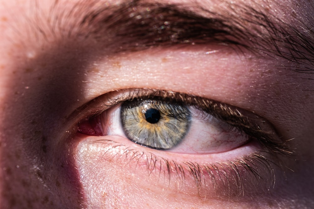 a person with grey eyes