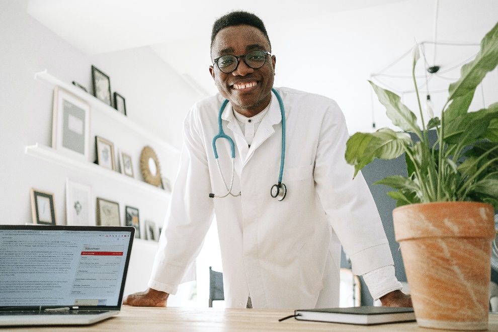 Doctor wearing a stethoscope