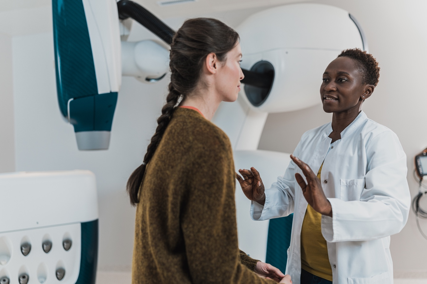 A patient consulting a doctor