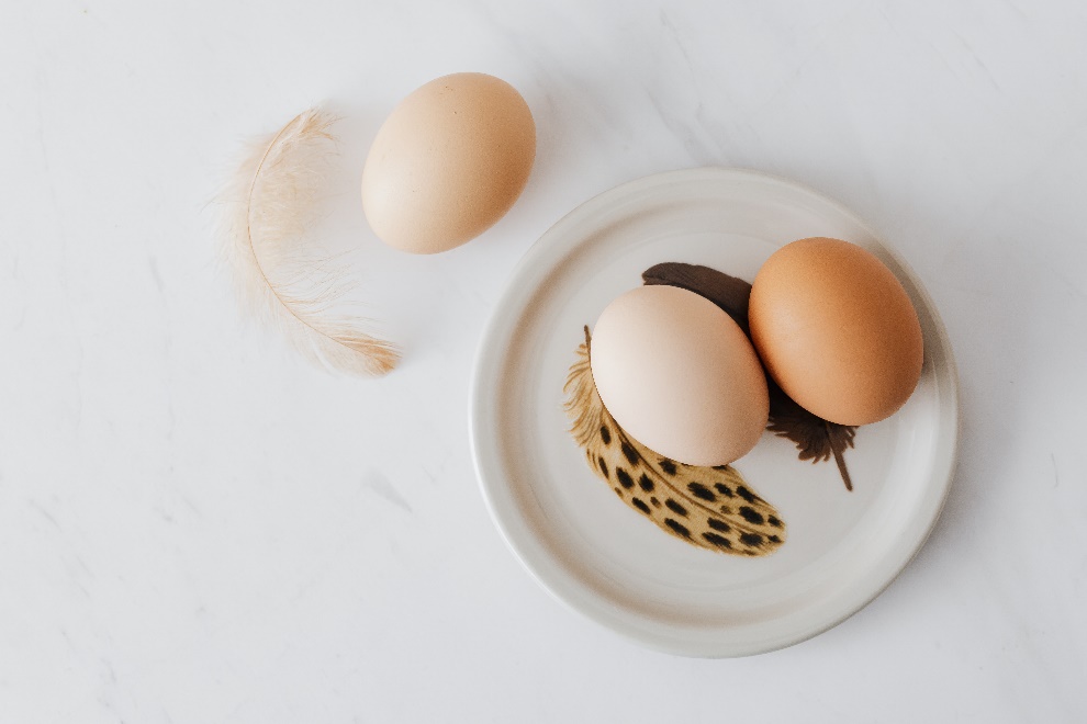 Eggs on a plate