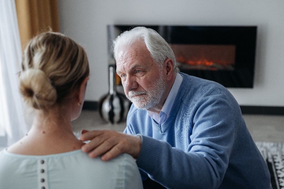 Elderly man and woman