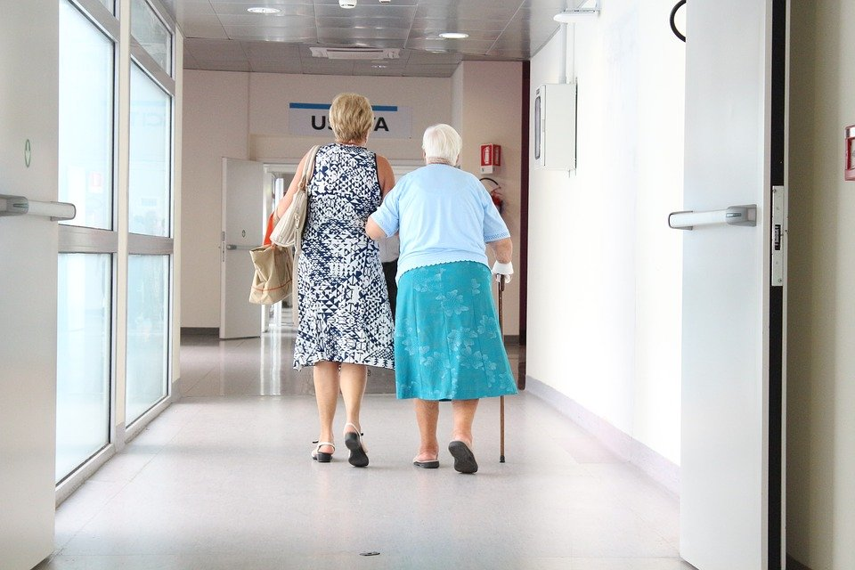 An old woman going for a doctor’s appointment