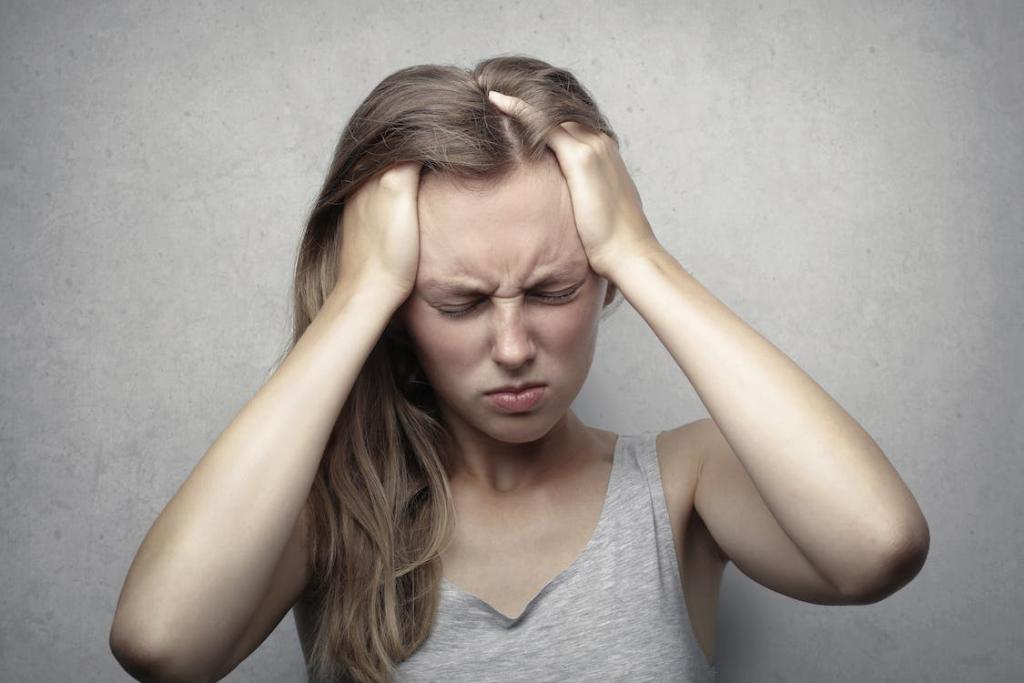 Woman having symptoms of vaginal yeast infection