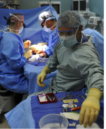 A doctor having an online appointment