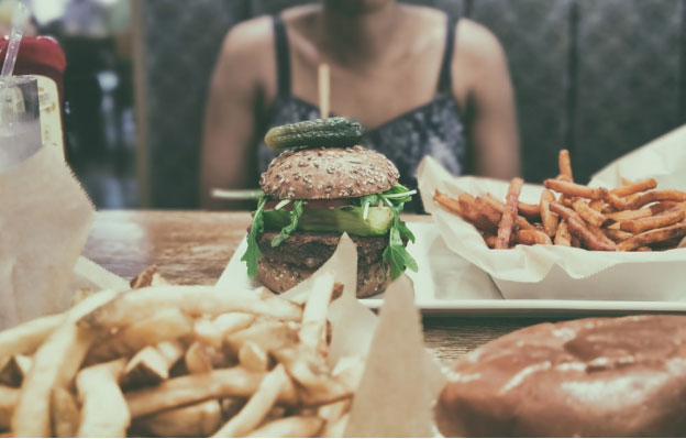 high cholesterol food on a table