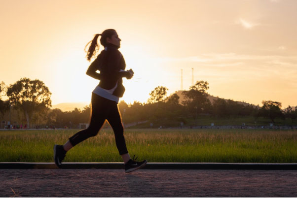 A person jogging