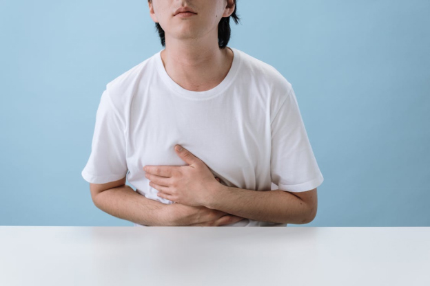 a person having nausea