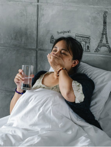 a person with a respiratory infection