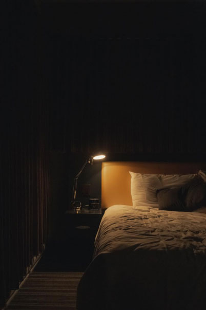 A dark room