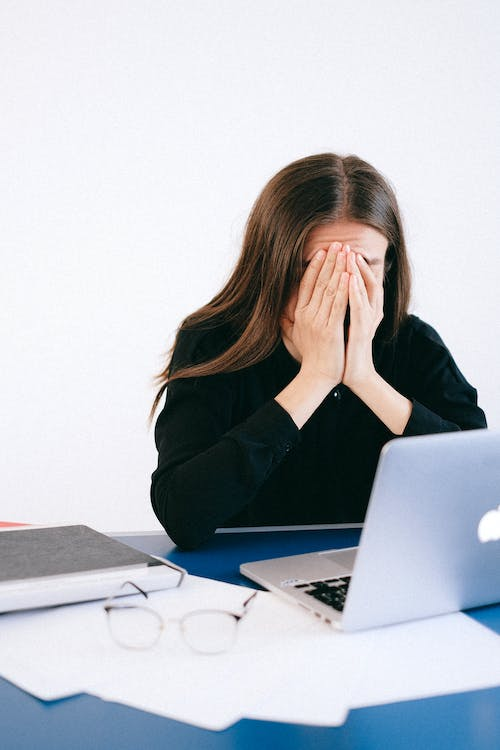 A woman dealing with stress