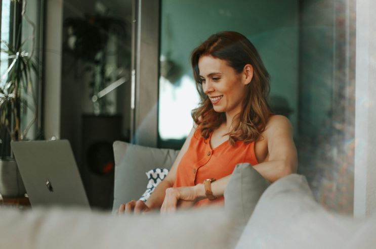  a woman accessing virtual healthcare for women